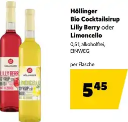 Landmarkt Höllinger Bio Cocktailsirup Lilly Berry oder Limoncello Angebot