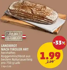 PENNY Landbrot nach tiroler art Angebot
