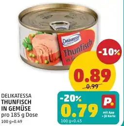 PENNY Delikatessa thunfisch in gemüse Angebot