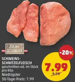 PENNY Schweins schnitzelfleisch Angebot