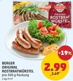 PENNY Berger original rostbrat würstel Angebot
