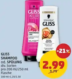 PENNY Gliss shampoo od. spülung Angebot