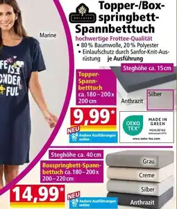 Norma Topper-/Box- springbett- Spannbetttuch Angebot
