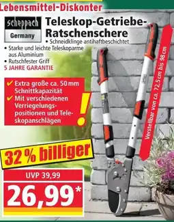 Norma Scheppach Teleskop-Getriebe- Germany Ratschenschere Angebot