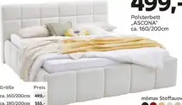 Mömax Polsterbett Ascona Creme Angebot