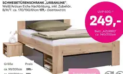 Mömax Bett Azurro 2-140 Anthrazit/Eiche Artisan Angebot