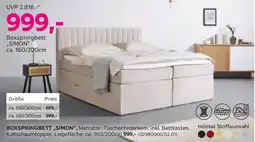Mömax Boxspringbett Simon in Beige Angebot