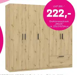 Mömax Drehtürenschrank Milos 5T1S Weiß Angebot