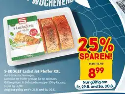 Interspar S-BUDGET Lachsfilet Pfeffer XXL Angebot