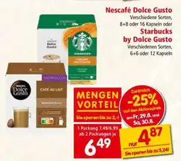 Interspar Nescafé Dolce Gusto / Starbucks by Dolce Gusto Angebot