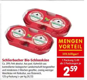 Interspar Schlierbacher Bio-Schlosskäse Angebot