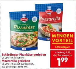 Interspar Schärdinger Pizzakäse gerieben oder Mozzarella gerieben Angebot