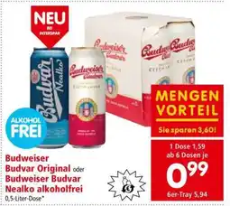 Interspar Budweiser Budvar Original oder Budweiser Budvar Nealko alkoholfrei Angebot