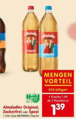 Interspar Almdudler Original, Zuckerfrei oder Spezi Angebot