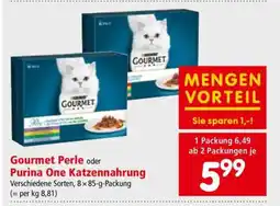 Interspar Gourmet Perle oder Purina One Katzennahrung Angebot
