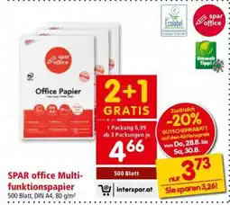 Interspar SPAR office Multifunktionspapier Angebot