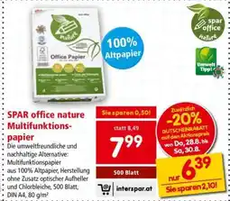 Interspar SPAR office nature Multifunktionspapier Angebot