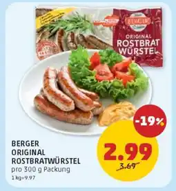 PENNY Berger Original Rostbratwürstel Angebot