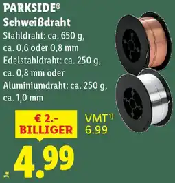 Lidl Parkside Schweißdraht Angebot