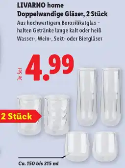 Lidl Livarno home Doppelwandige Gläser Angebot
