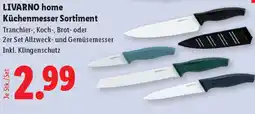 Lidl LIVARNO home Küchenmesser Sortiment Angebot