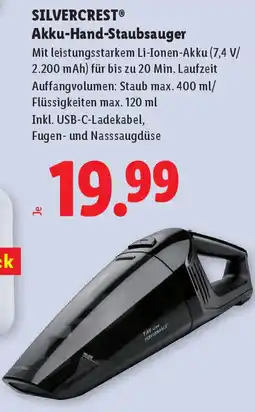 Lidl SILVERCREST Akku-Hand-Staubsauger Angebot