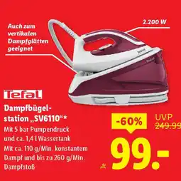 Lidl Tefal Dampfbügel station SV6110 Angebot