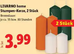 Lidl Livarno home Stumpen-Kerze Angebot