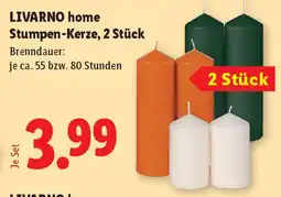 Lidl LIVARNO home Stumpen-Kerze Angebot
