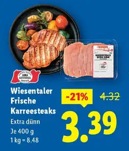 Lidl Wiesentaler Frische Karreesteaks Angebot