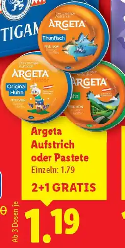 Lidl Argeta Aufstrich oder Pastete Angebot