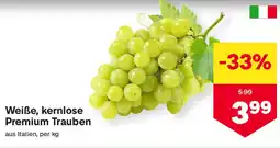 MPreis Weiße, kernlose Premium Trauben Angebot