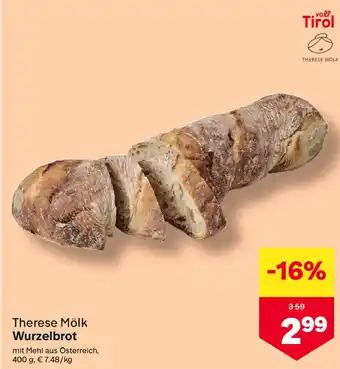 MPreis Therese Mölk Wurzelbrot Angebot
