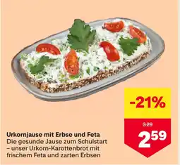MPreis Urkornjause mit Erbse und Feta Angebot
