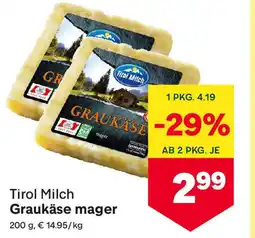 MPreis Tirol Milch Graukäse mager Angebot