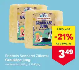 MPreis Erlebnis Sennerei Zillertal Graukäse jung Angebot