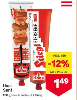 MPreis Haas Senf Angebot
