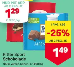 MPreis Ritter Sport Schokolade Angebot
