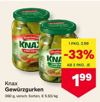 MPreis Knax Gewürzgurken Angebot