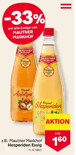 MPreis Mautner Markhof Hesperiden Essig Angebot