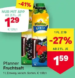 MPreis Pfanner Fruchtsaft Angebot