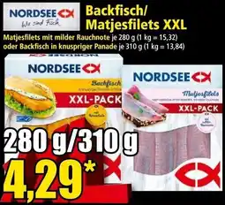 Norma NORDSEE X Backfisch/ Matjesfilets XXL Angebot