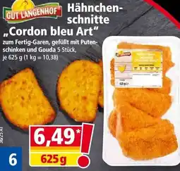Norma GUT LANGENHOF Hähnchen schnitte Cordon bleu Art Angebot