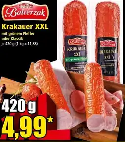 Norma Balcerzak Krakauer XXL mit grünem Pfeffer oder Klassik Angebot