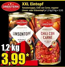Norma DREISTERN XXL Eintopf Tomatensuppe, Chili con Carne, Angebot