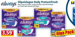 Norma Slipeinlagen Daily Protect/Fresh Angebot