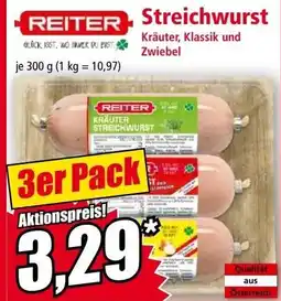 Norma REITER Streichwurst Kräuter, Klassik und Zwiebel Angebot