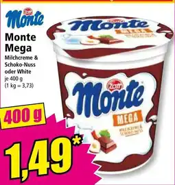 Norma Monte Mega Milchcreme & Schoko-Nuss oder White je Angebot