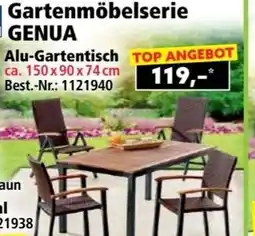 Norma Gartenmöbelserie Alu-Gartentisch Angebot