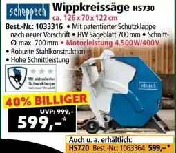 Norma scheppach Wippkreissäge HS730 Angebot